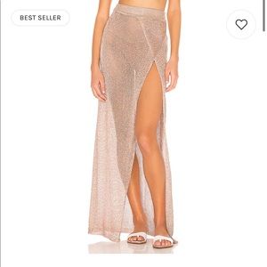 Superdown Keva Wrap Maxi Skirt in Bronze